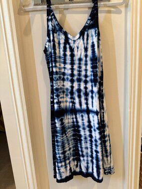 Fifteen Twenty Blue Tie Dye Midi Dress